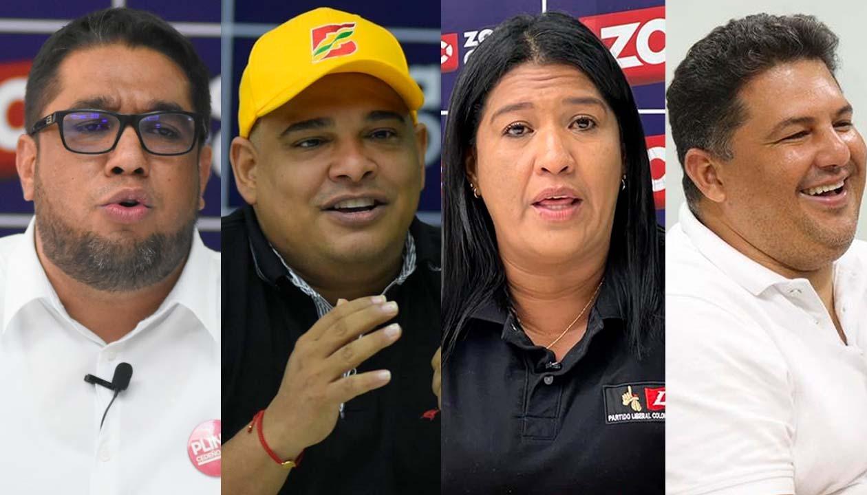 Plinio Cedeño, Fabián Bonett, Yenis Orozco y Edinson Palma