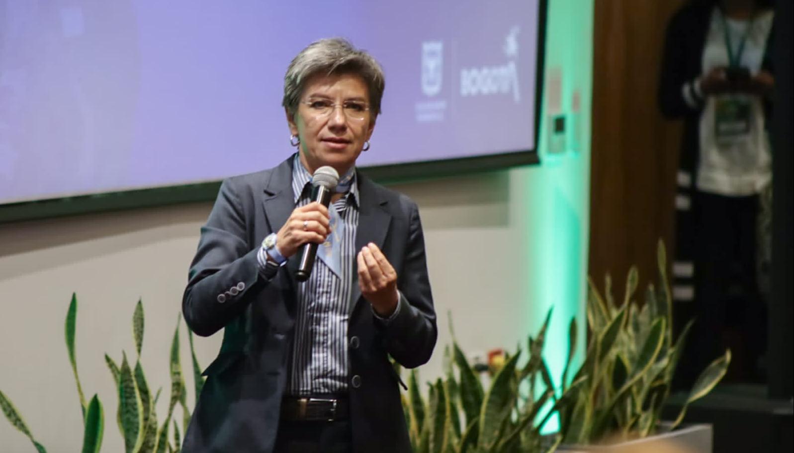 La alcaldesa de Bogotá, Claudia López, en el Festival del Hábitat