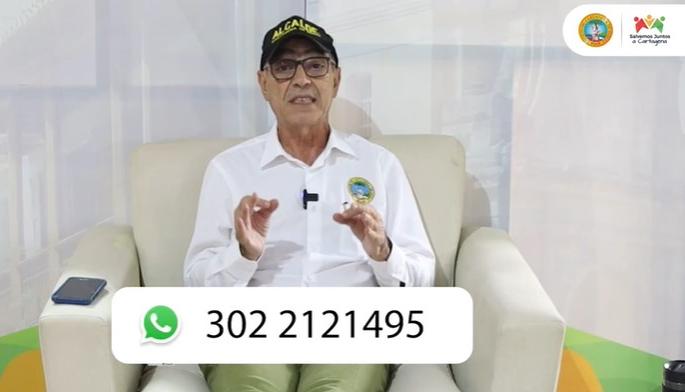 William Dau, alcalde de Cartagena, al anunciar las líneas habilitadas para denunciar delitos electorales
