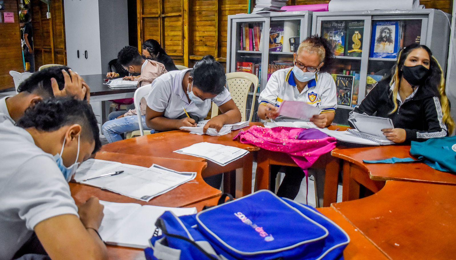 Estudiantes de una escuela de Barranquilla.