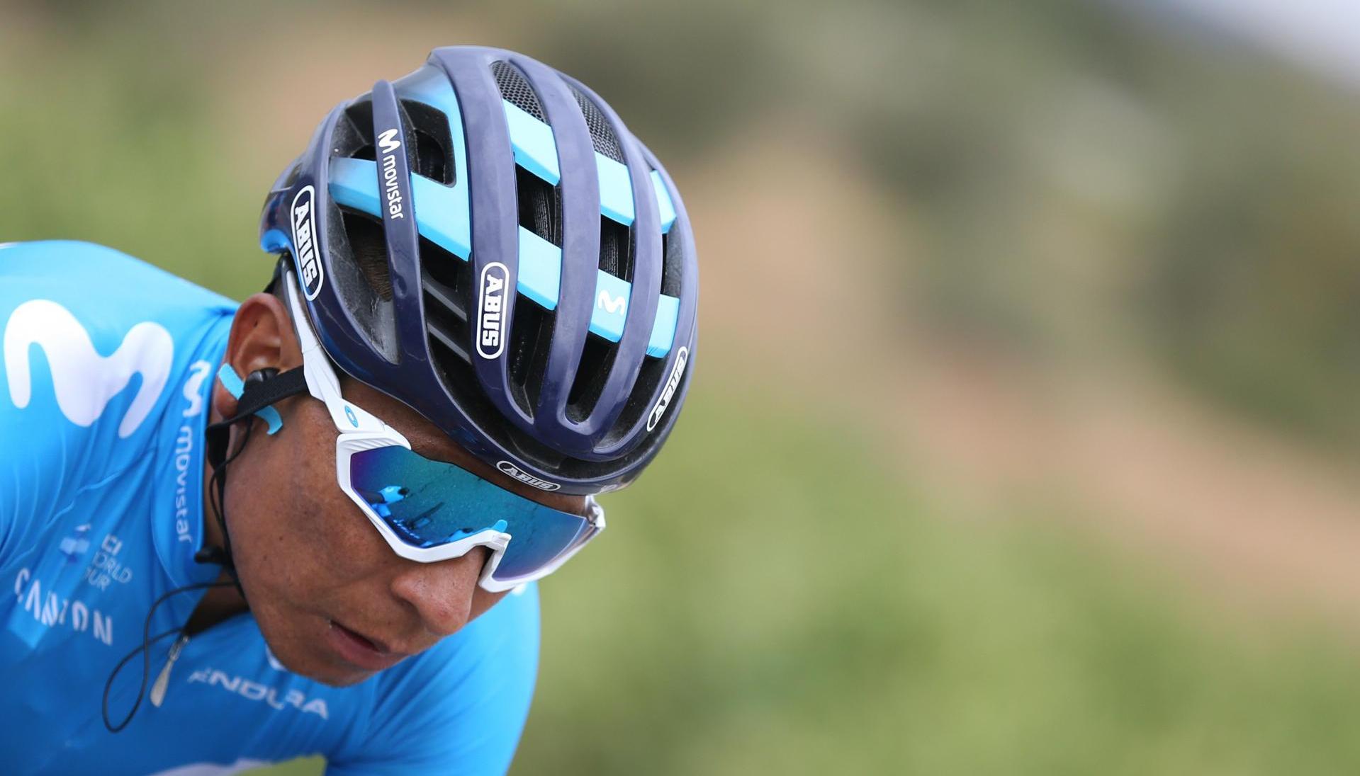 Nairo Quintero en sus tiempos como corredor del Movistar.