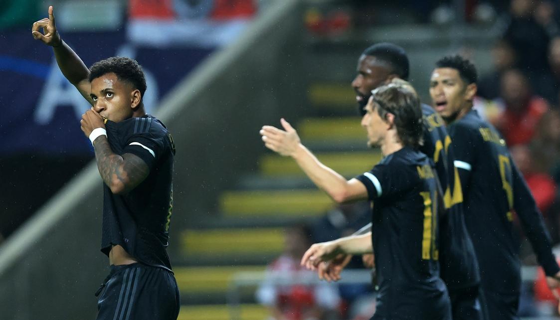 El brasileño Rodrygo acabó su sequía goleadora con el Real Madrid.