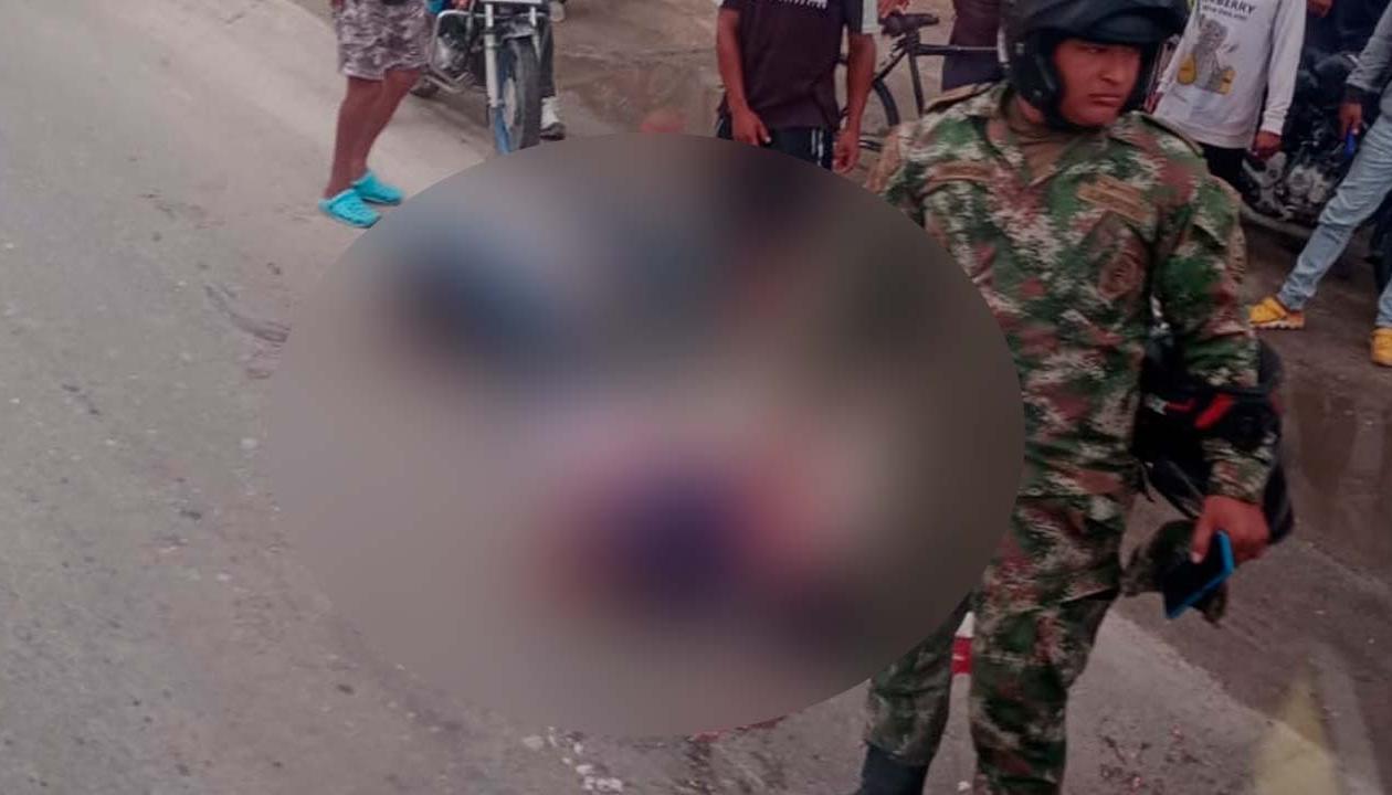 Accidente de tránsito entre un bus y una moto, en Ciénaga.