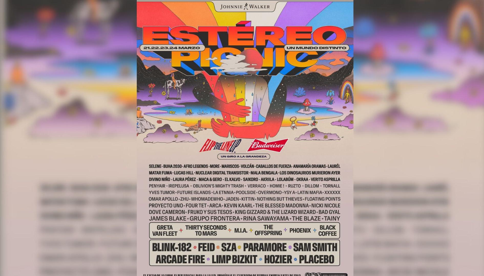 Cartelera de artistas.