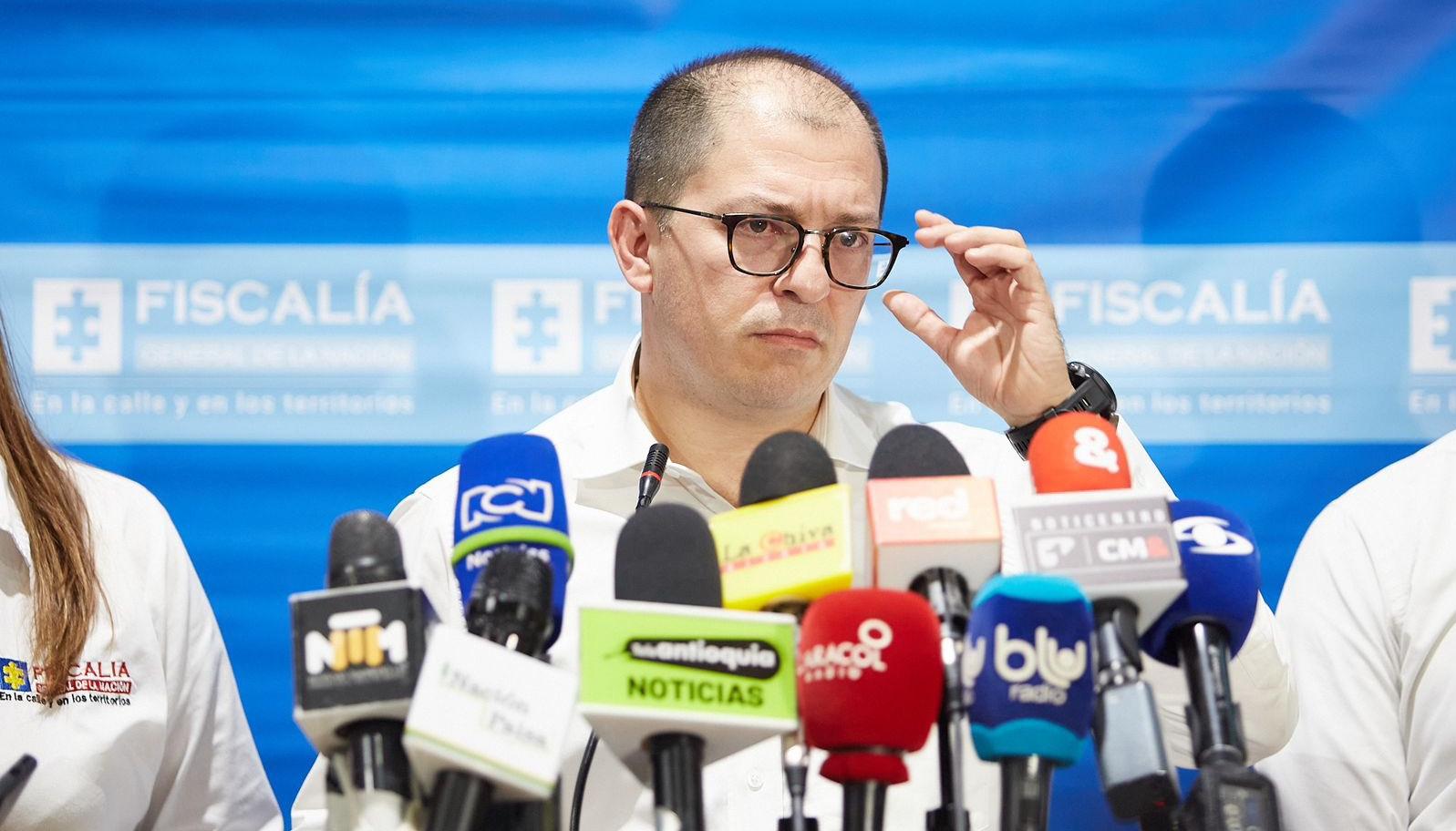 El Fiscal en rueda de prensa en Medellín