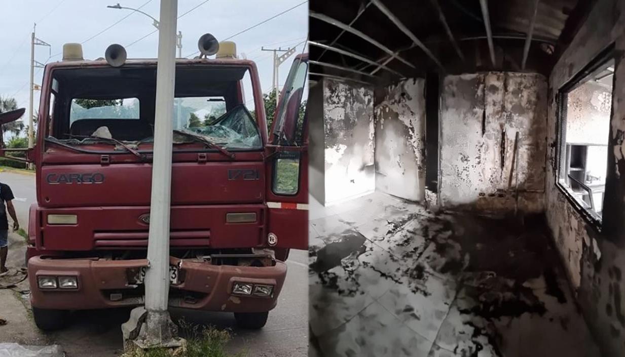 Accidente e incendio donde lamentablemente perdieron la vida una niña y un niño. 