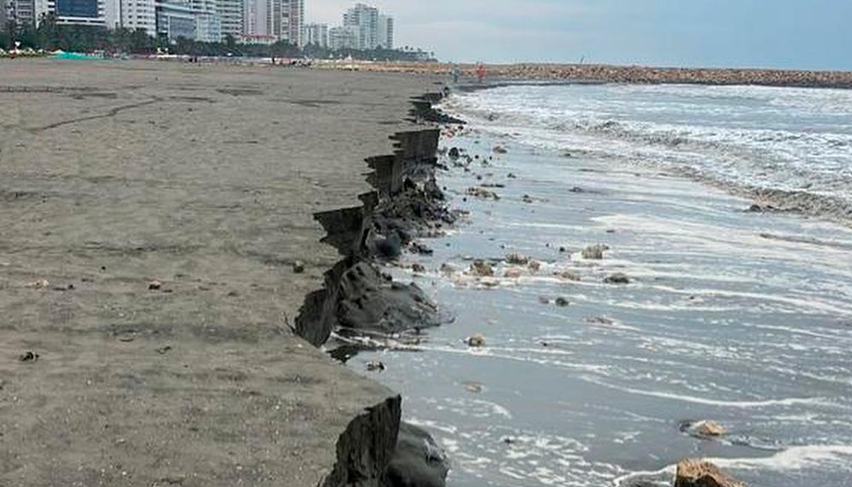 Así quedó una extensa zona de Playa 5 de Bocagrande