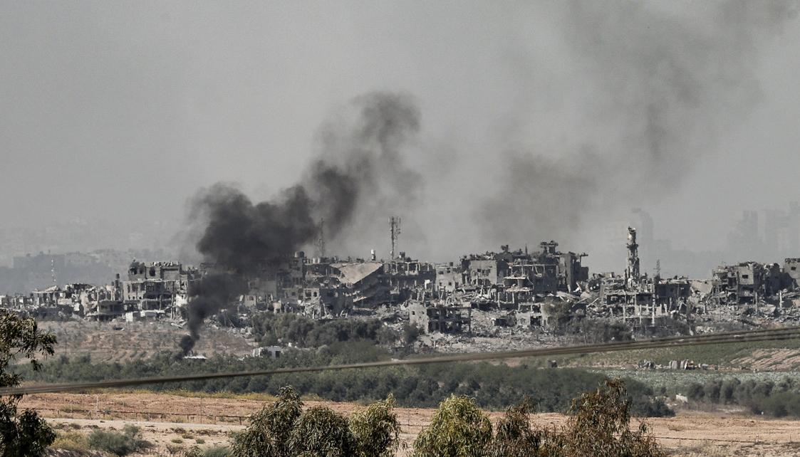 Zona norte de Gaza, la mas castigada por los bombardeos.