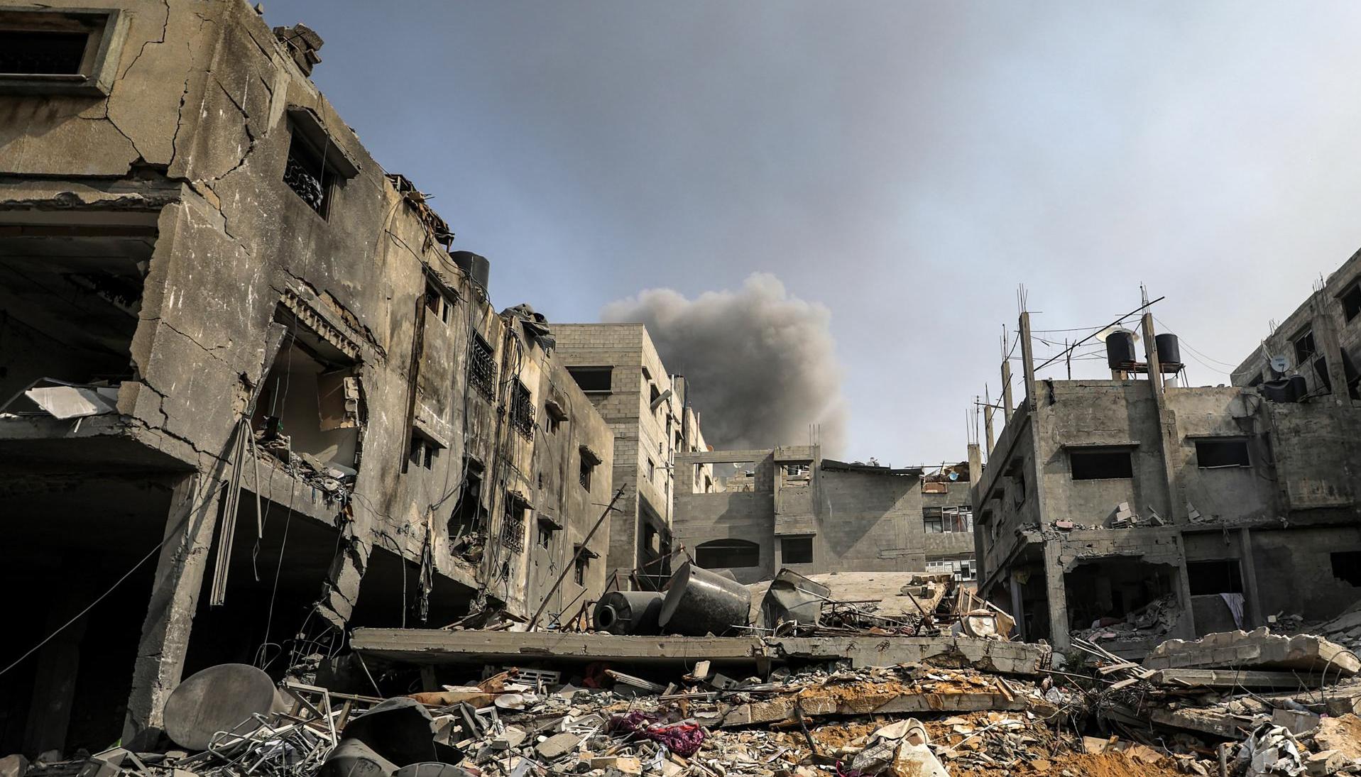 Uno de los objetivos bombardeados en el campo de refugiados de Yabalia
