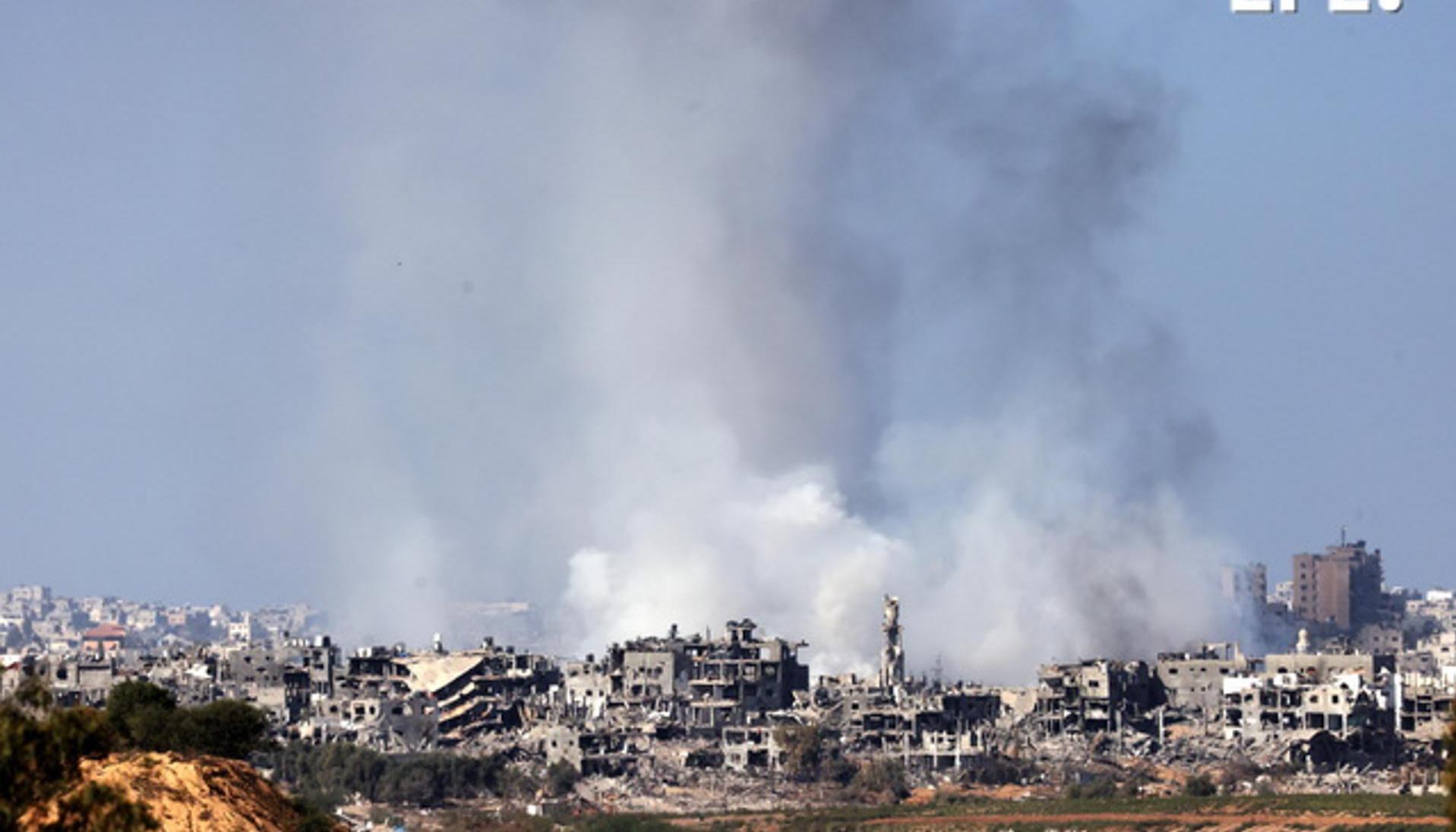 Bombardeos israelíes sobre la Franja de Gaza.