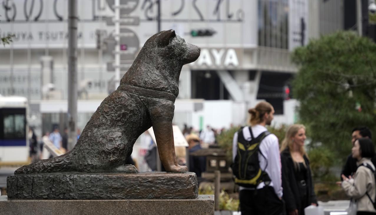 La estatua de Hachiko en Tokio.