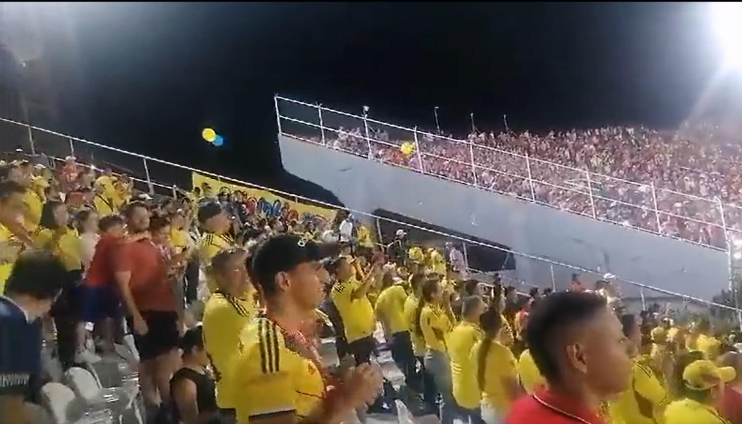 Los hinchas de Colombia en Paraguay.
