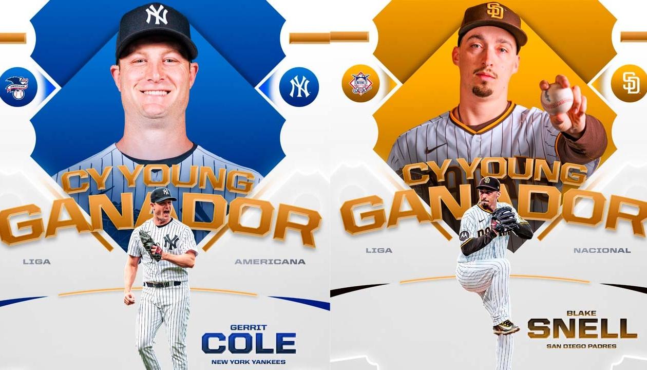 El anuncio de Gerrit Cole y Blake Snell como ganadores del Cy Young.