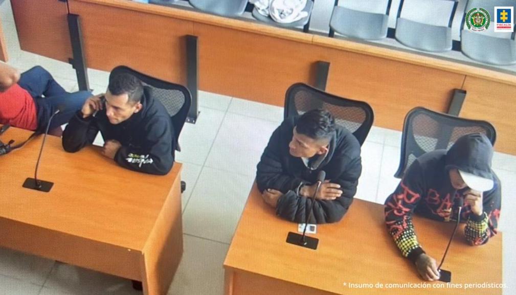 Los tres imputados por la Fiscalía por el crimen del hombre. 