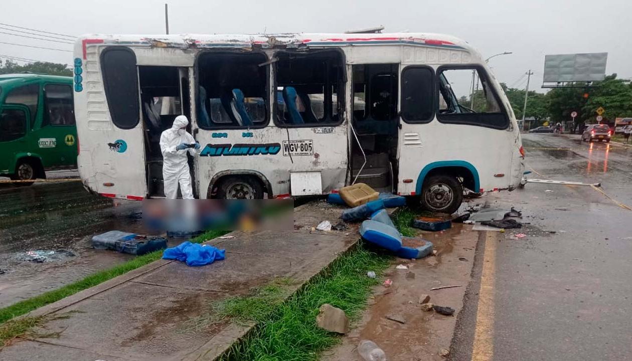 Lugar del accidente en la calle 30.