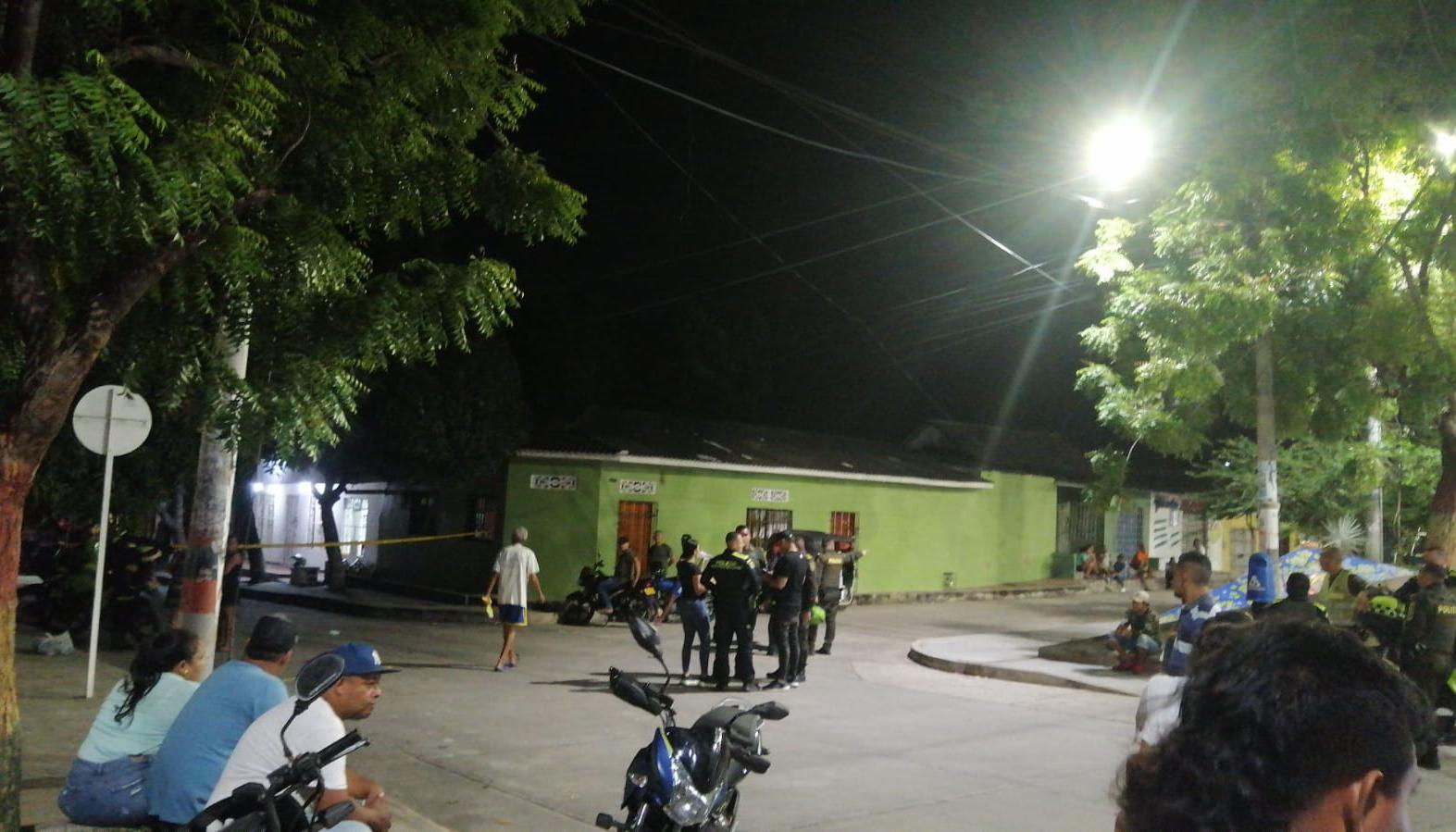Lugar donde ocurrió la balacera en Malambo.
