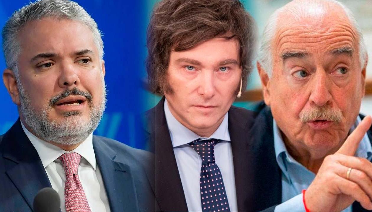 Iván Duque, Javier Milei y Andrés Pastrana.