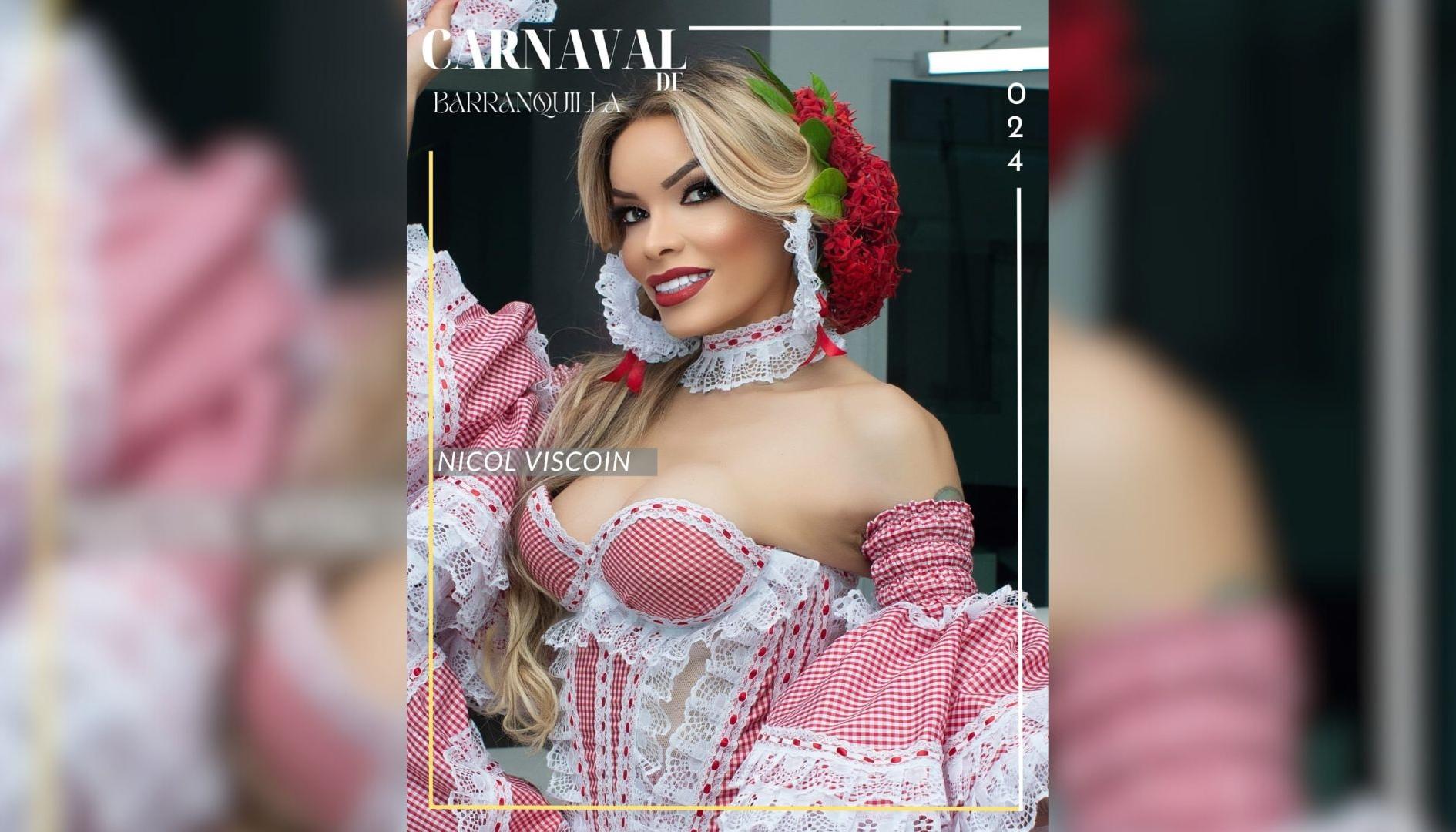 Nicol Visconti, reina del Carnaval Gay de Barranquilla 2024.