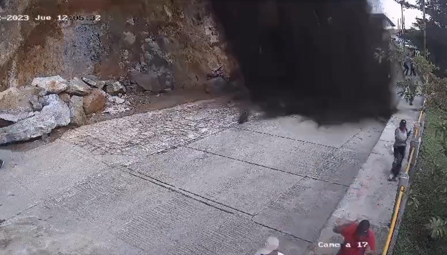 Imagen del momento del desprendimiento.
