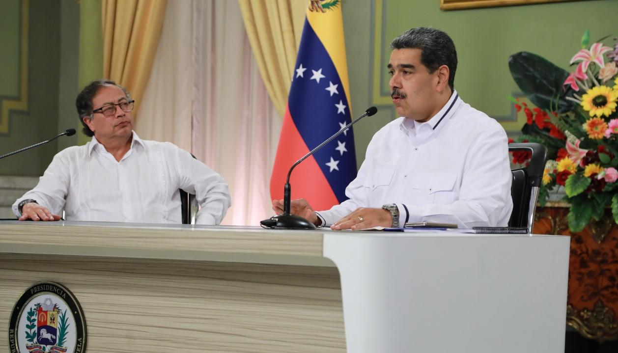 Gustavo Petro y Nicolás Maduro.