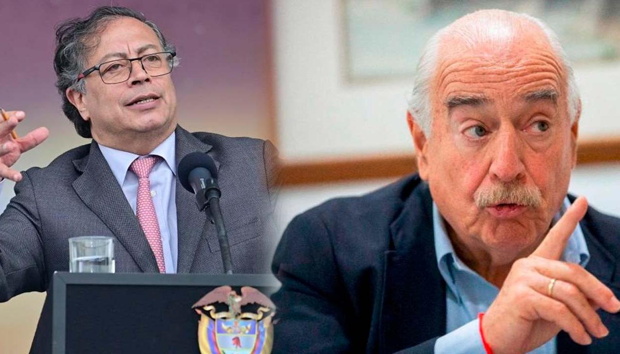 Gustavo Petro, Presidente de la República, y Andrés Pastrana, expresidente conservador.