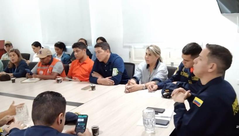 Reunión de las autoridades del Distrito de Santa Marta. 