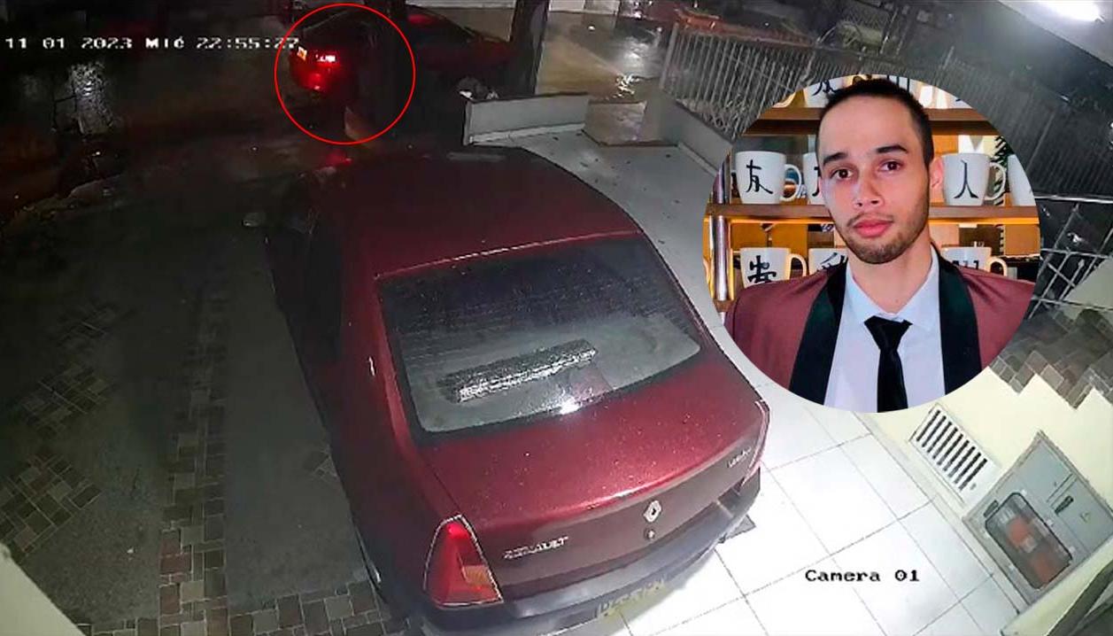 Video de cámara de seguridad cuando le robaron el vehículo a Jack Ramírez Comas. 