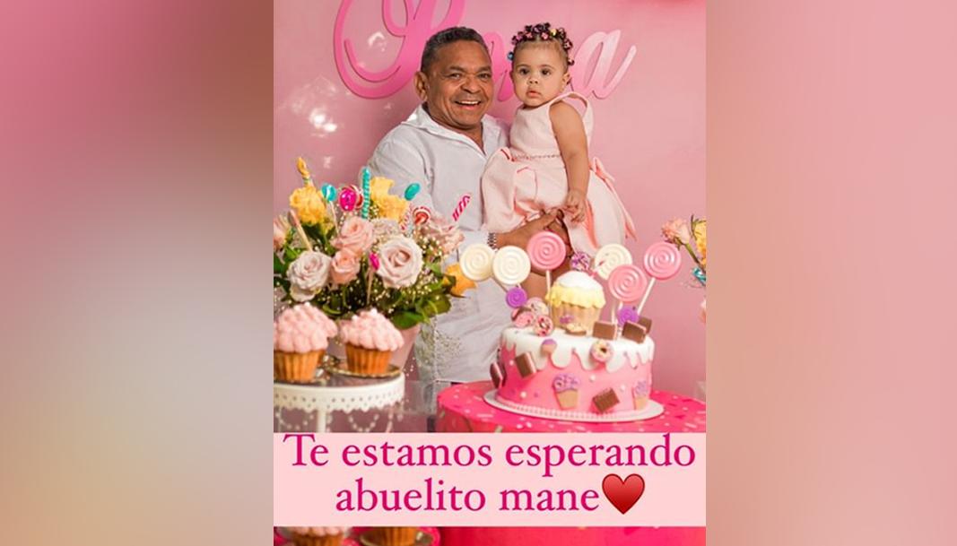 Roma Díaz Ponce, la hija de Luis Díaz y Geraldine Ponce, en la imagen que este última publicó en sus historias de Instagram