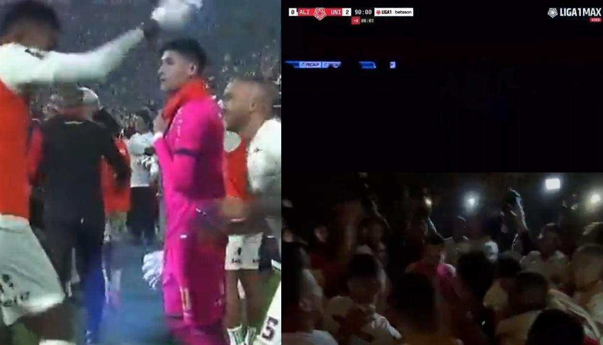 Imágenes de la celebración, en medio de la oscuridad.