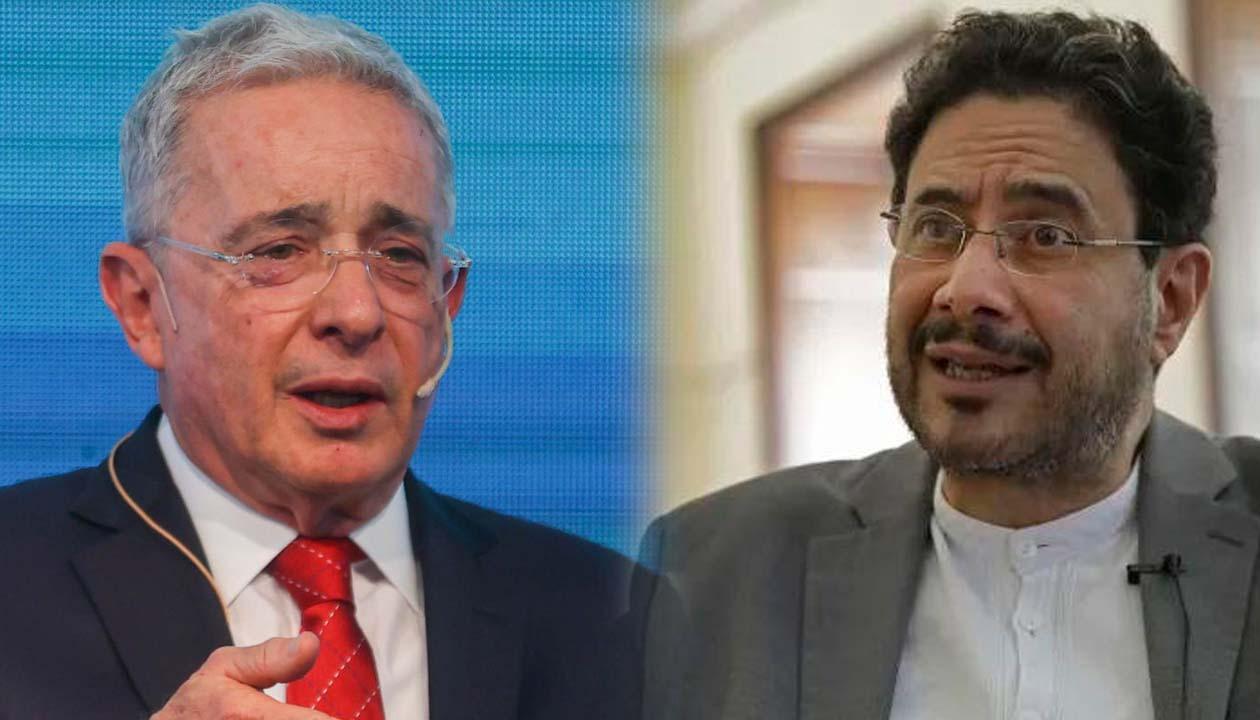 El expresidente Álvaro Uribe y el senador Iván Cepeda