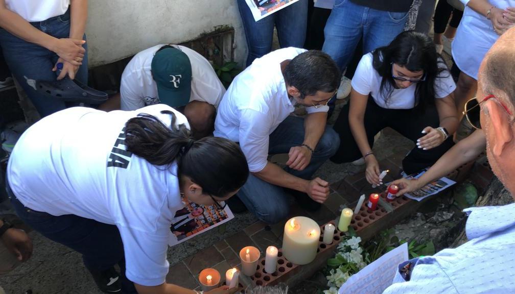 Velatón de Jack Ramírez, en el barrio Las Mercedes.
