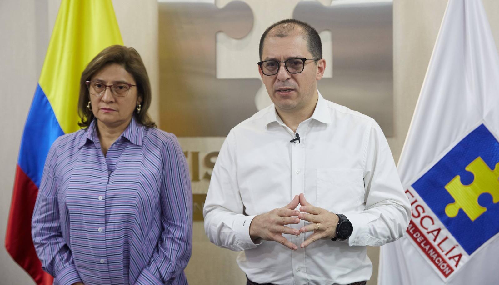 La Vicefiscal Martha Mancera y el Fiscal General Francisco Barbosa.