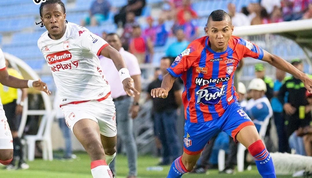 Fabián Cantillo en un partido contra Santa Fe. 