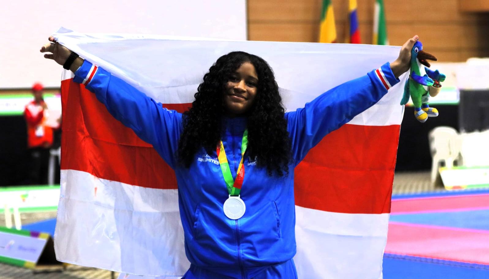 Joseling Amú, medalla de plata en la caregoría +80 kilogramos. 
