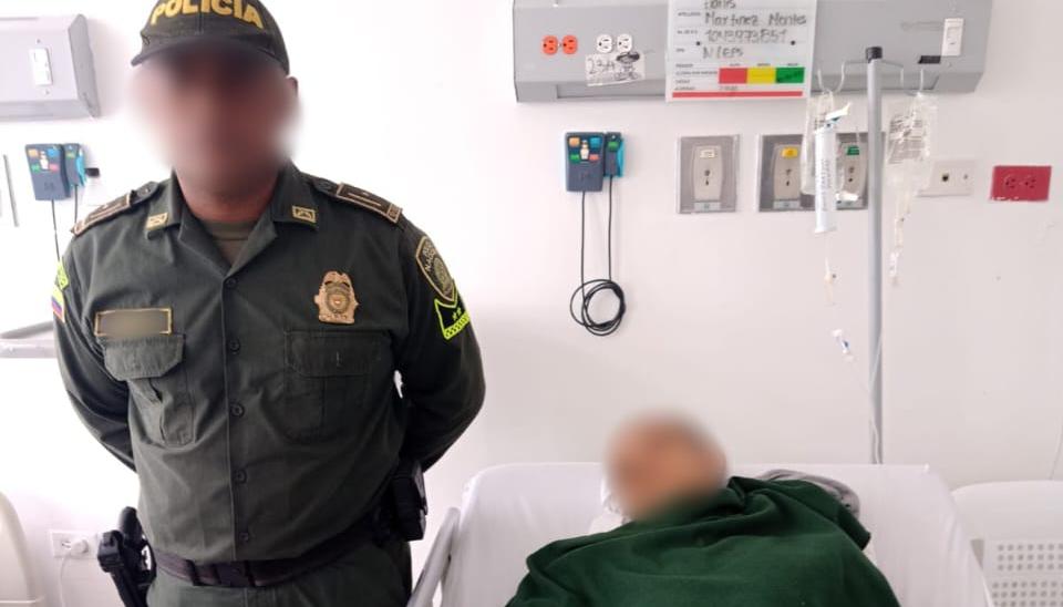 El sicario está bajo custodia policial en el centro asistencial.