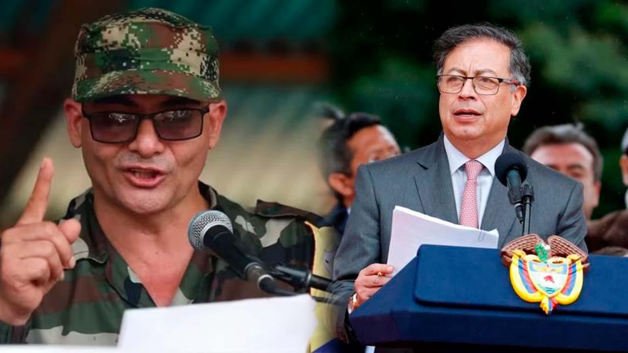 Alias 'Iván Mordisco' y el presidente Gustavo Petro