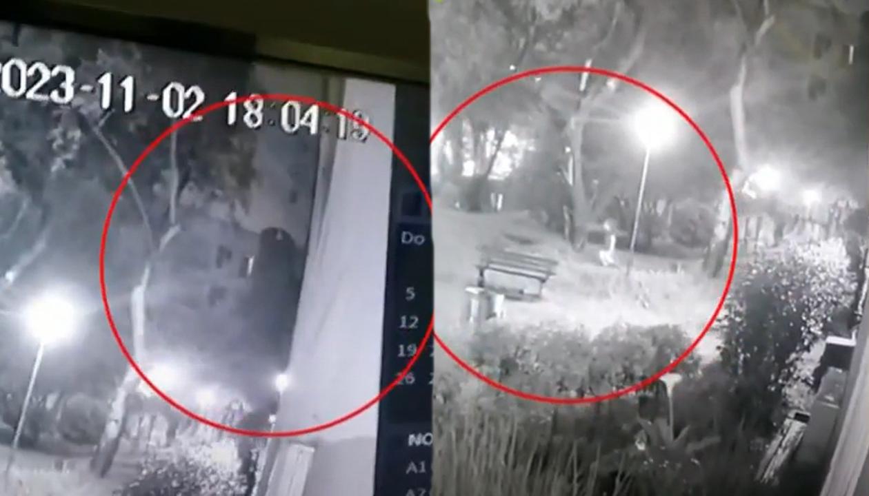 Momento en el que la niña se cae de un sexto piso.