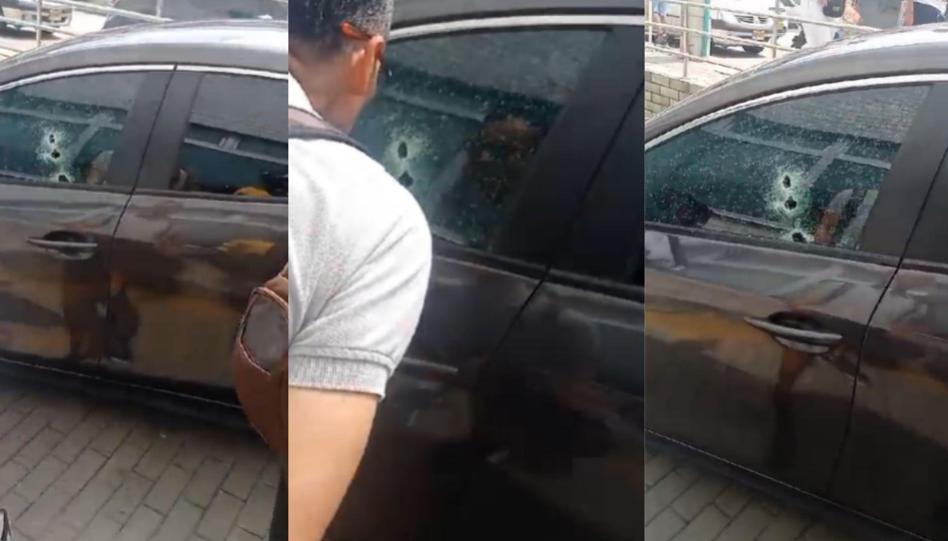 Así quedó el carro en el que se encontraba Danith Del Carmen Linero Morón.