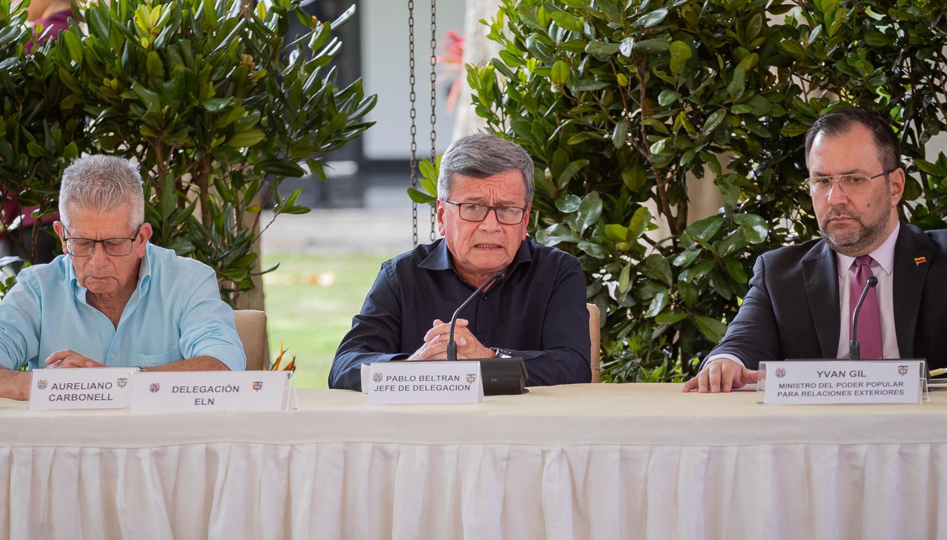  El jefe de la delegación del ELN, Pablo Betrán