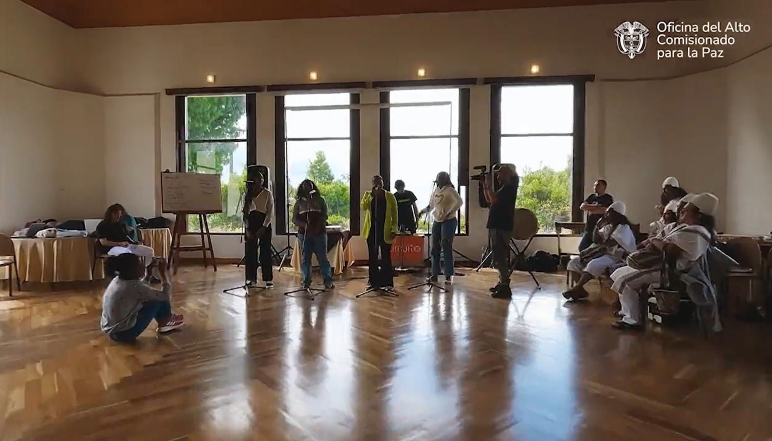 Músicos de 'Paz al oído' en Bogotá.