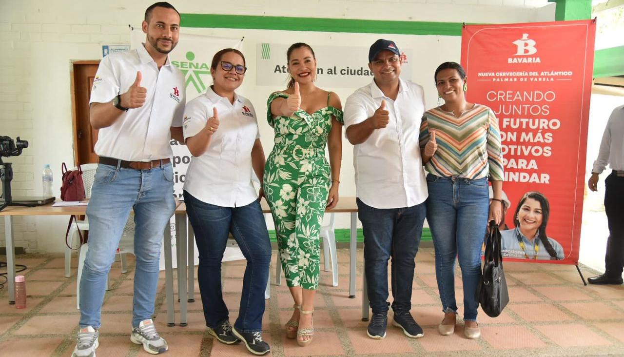 La directora del Sena regional Atlántico, Jacqueline Rojas Solano, encabezó  el evento en Palmar de Varela. 