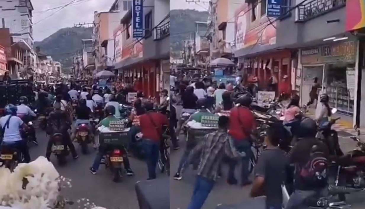 Momentos de pánico en pleno ataque a bala en el sepelio en Caicedonia