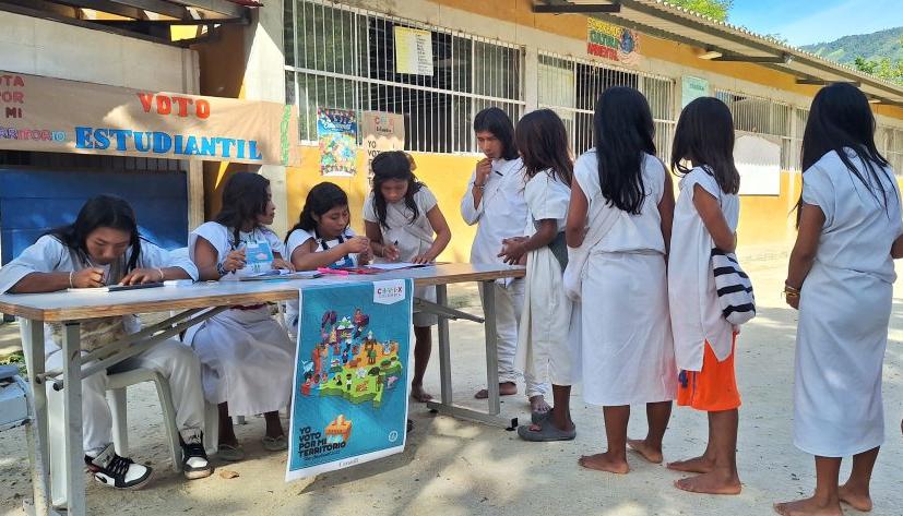 Voto Estudiantil 2023 en la Institución EtnoEducativa Distrital Zalemaku Sertuga, Sierra Nevada de Santa Marta