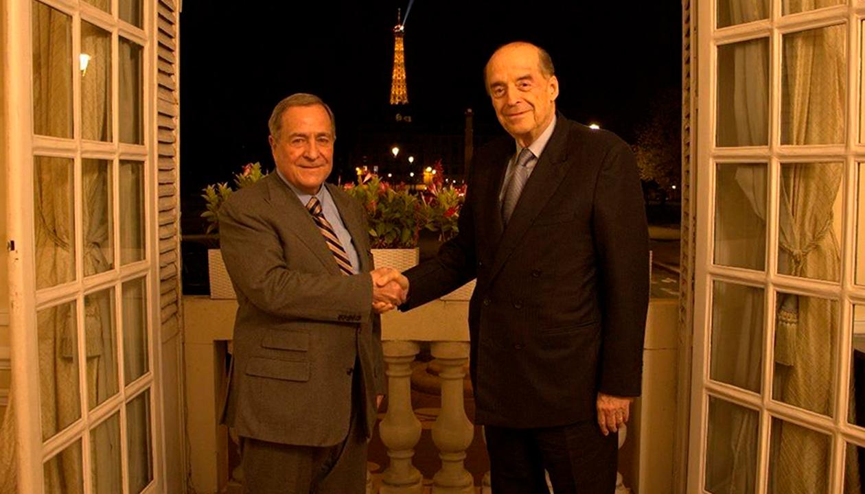 El agente nicaragüense en la Corte de La Haya, Carlos Argüello Gómez y el Canciller Álvaro Leyva.