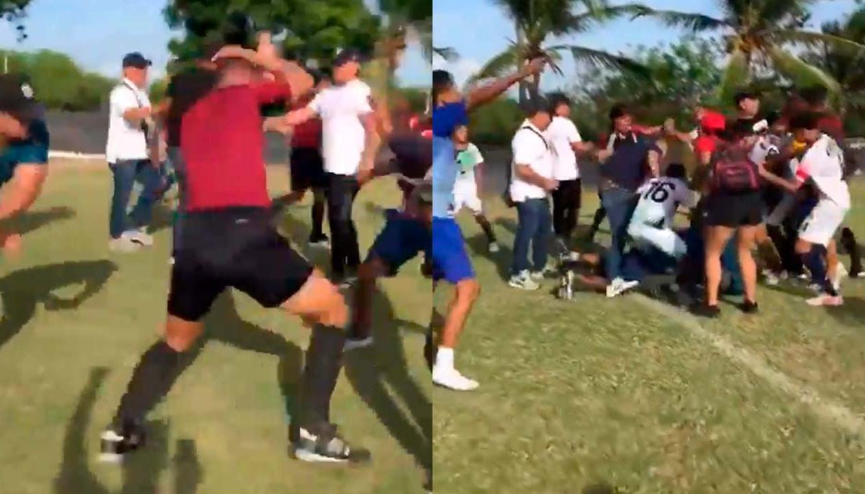 La agresión fue en un partido de la Liga del Atlántico.