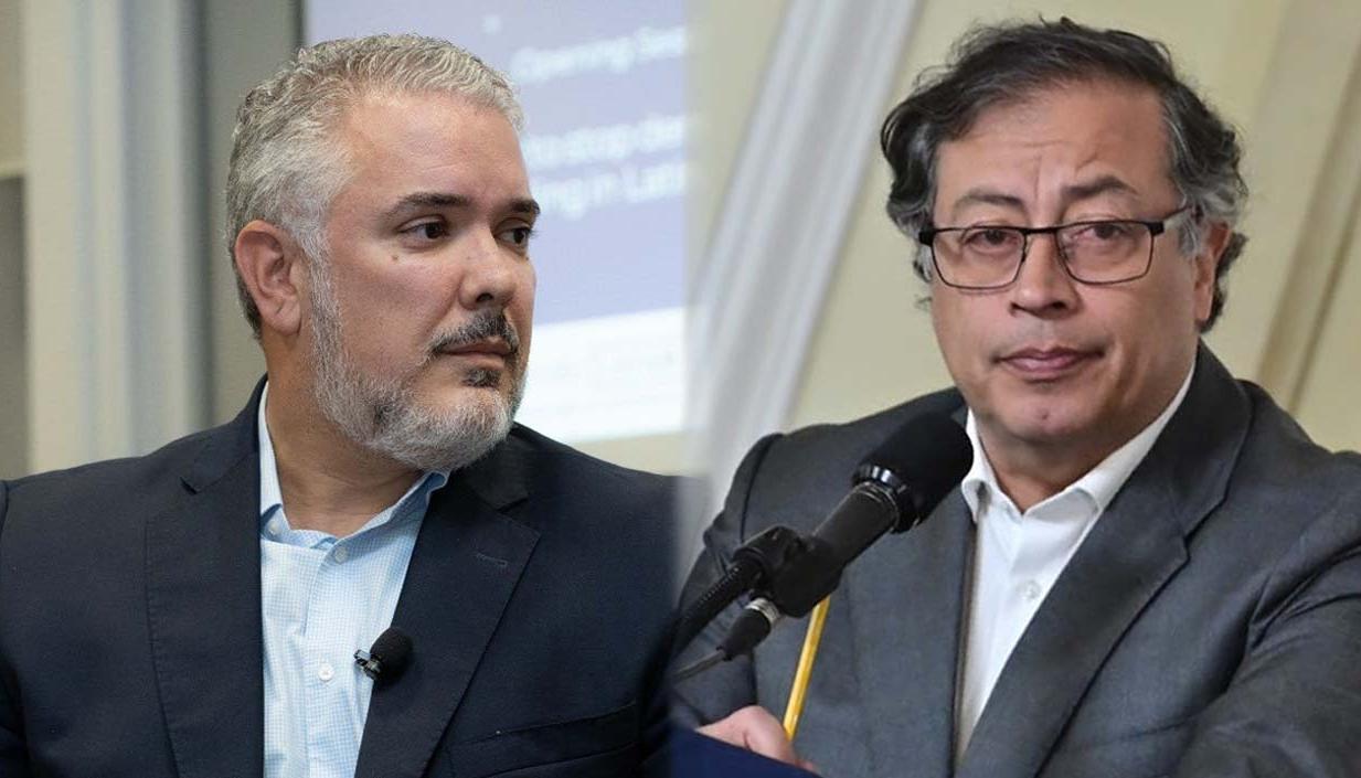Iván Duque, expresidente y Gustavo Petro, Presidente de la República.