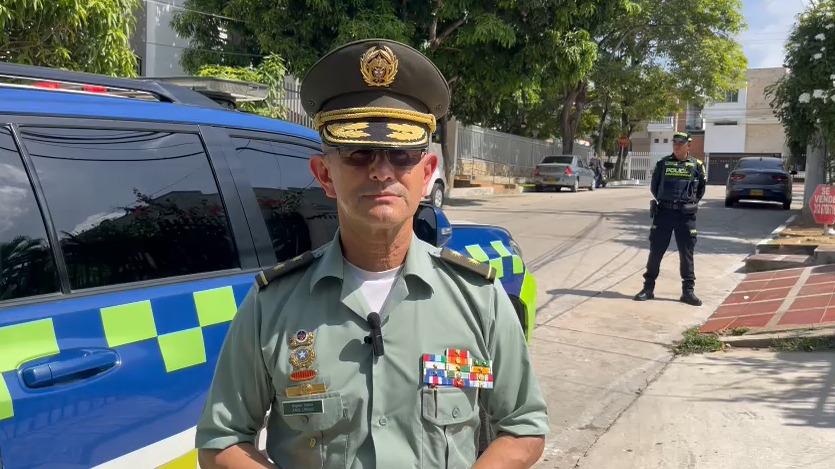 El Brigadier General Jorge Urquijo, comandante de la Policía Metropolitana de Barranquilla