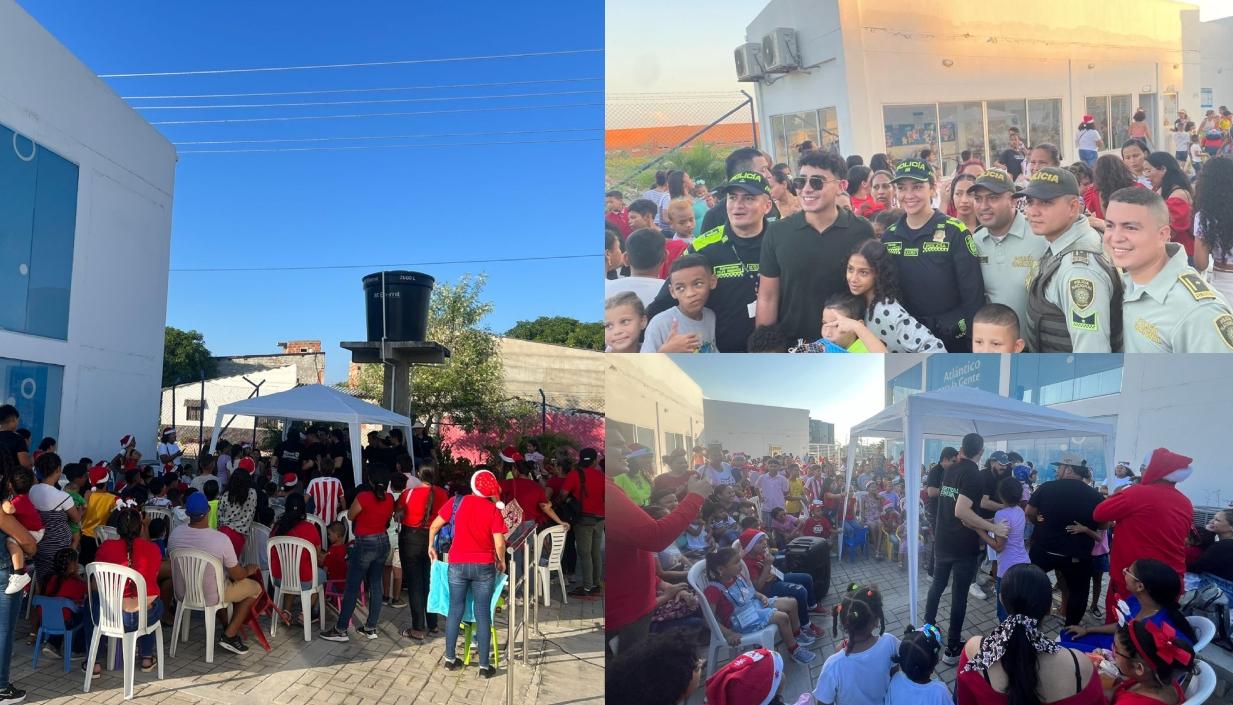 Entrega de regalos en el barrio La Central. 