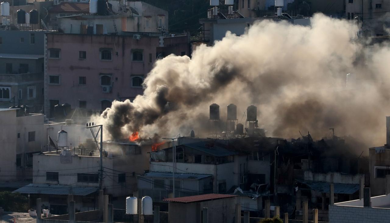 Imagen del bombardeo en Gaza.
