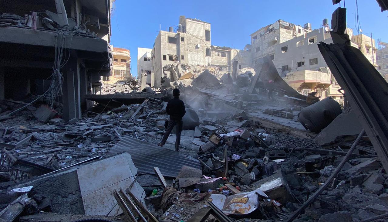 Imagen de la devastación en Gaza.